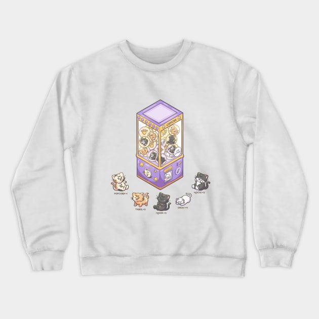 Gacha Cat Machine - Gashapon Crewneck Sweatshirt by AlexBrushes